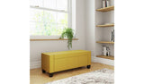 GFW Verona Fabric Ottoman Bench Mustard 87.4L, UK version