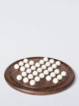 John Lewis Slow Living Walnut Wood and Marble Solitaire Game Board