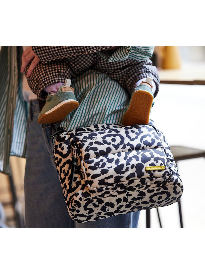 BabaBing compact changing bag with leopard print design - British product