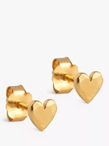 ENAMEL Copenhagen Heart Stud Earrings Gold-Plated Sterling Silver 5mm