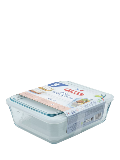 Borosilicate Glass Storage and Baking Dish Set, 3-Piece with Lids