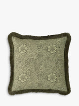 William Morris At Home Marigold Square Cushion Olive Decorative Cushion