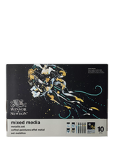 Metallic Mixed Media Art Set with Markers, Inks, Brush, and Paper Pad