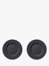 Black Porcelain Salad Plate Set of 2, 22cm