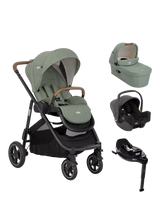 Joie Baby Versatrax Pushchair, Ramble XL Carrycot, i-Snug Car Seat and i-Base On the Go Encore Bundle