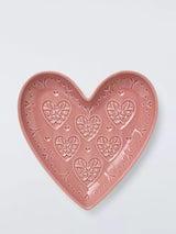 John Lewis Embossed Heart Stoneware Side Plate 20cm
