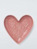 Embossed Heart Stoneware Side Plate 20Cm