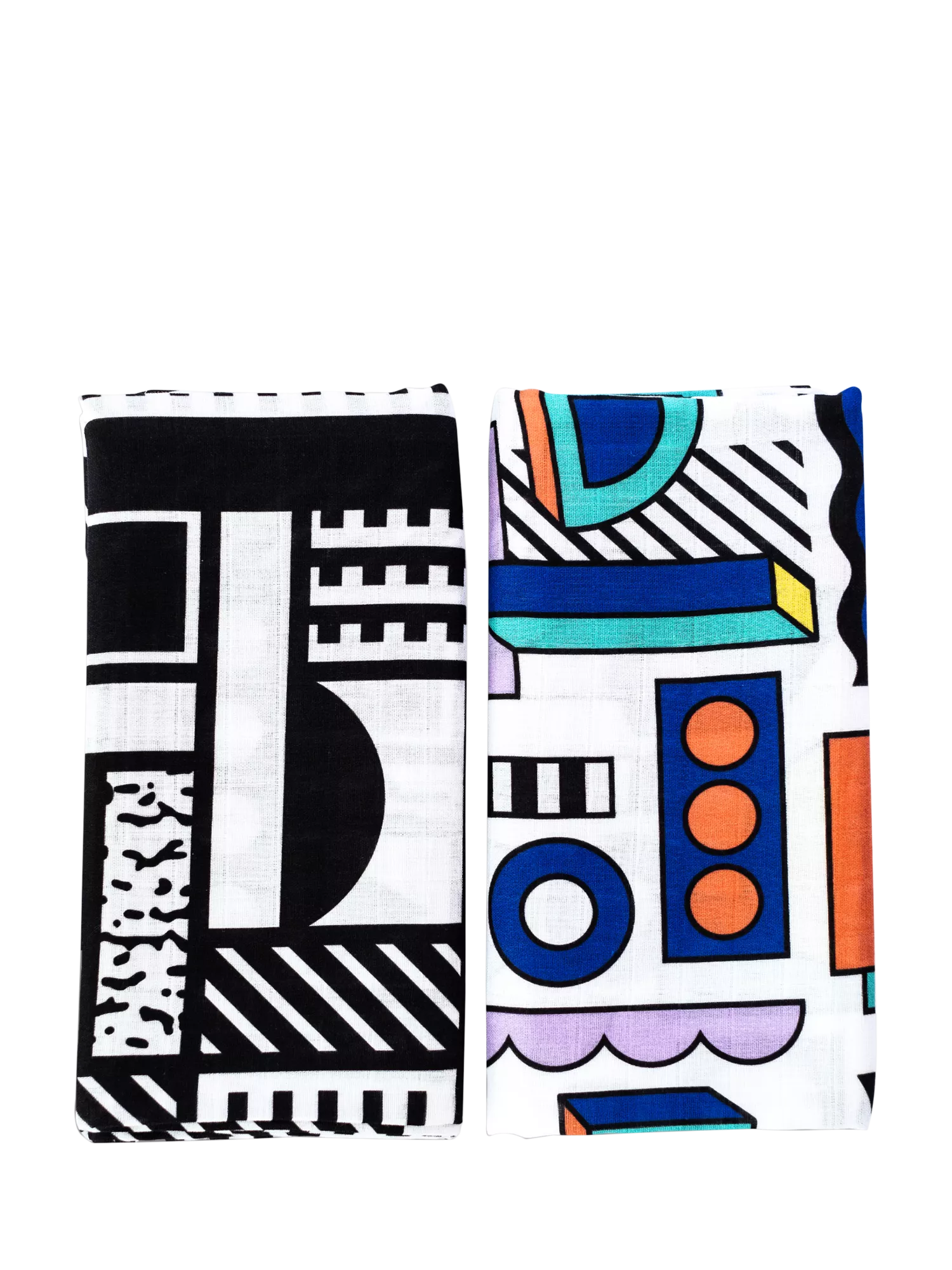 Etta Loves X Walala Studio Extra Large Muslin Squares, Pack of 2, Mono/Multi - McGrocer