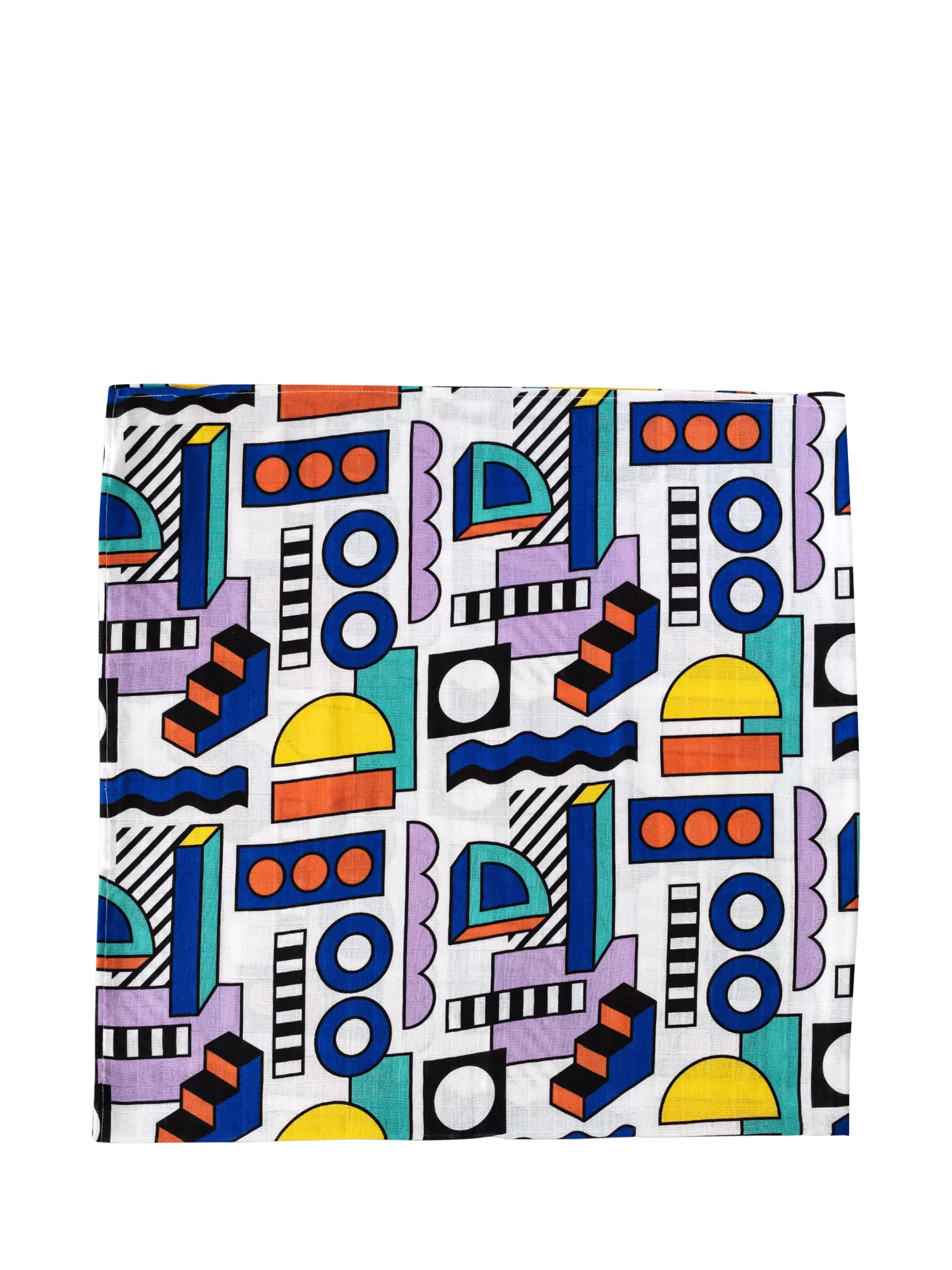 Etta Loves X Walala Studio Extra Large Shapes Muslin Square, Multi - McGrocer