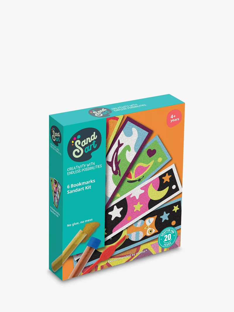 Sandart bookmark crafting kit with sand art tubes (British brand)