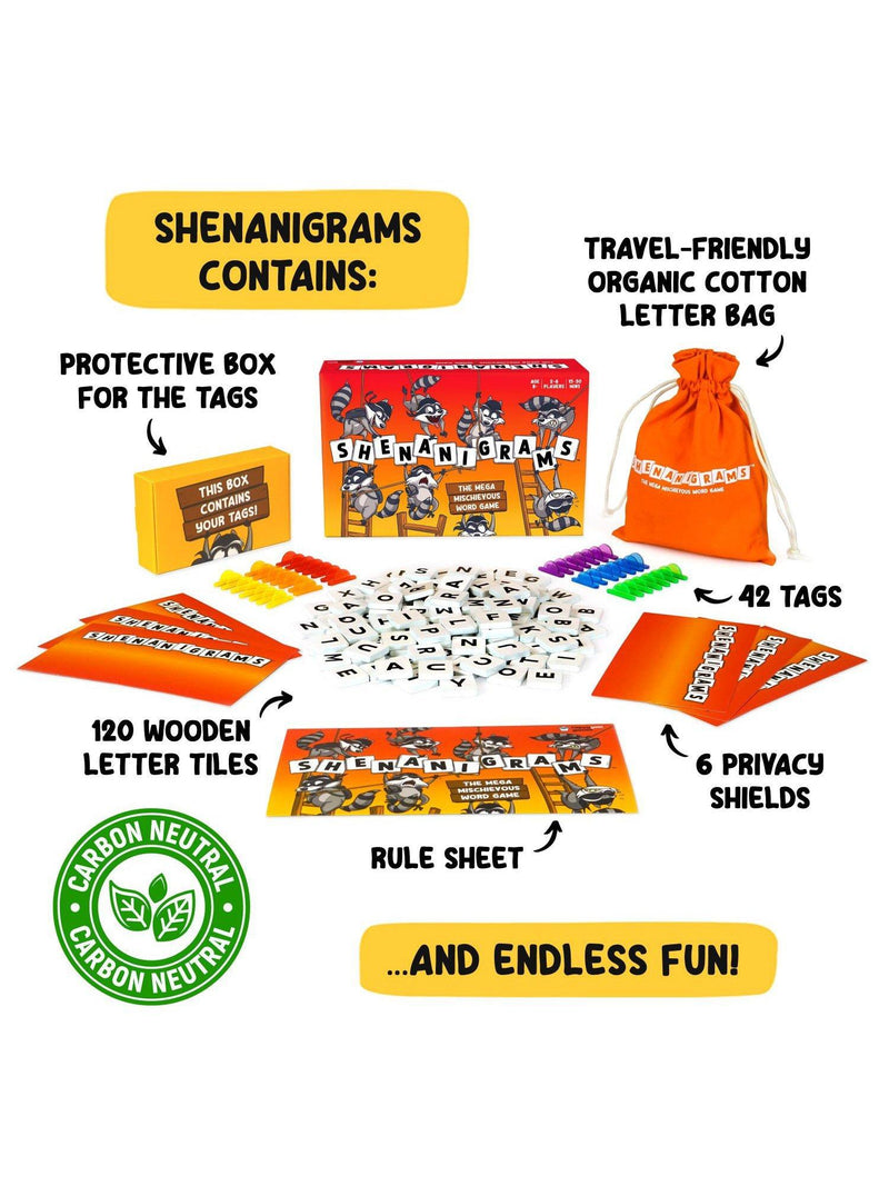 Happy Yeti Games tile-based word game for ages 8 plus - British product