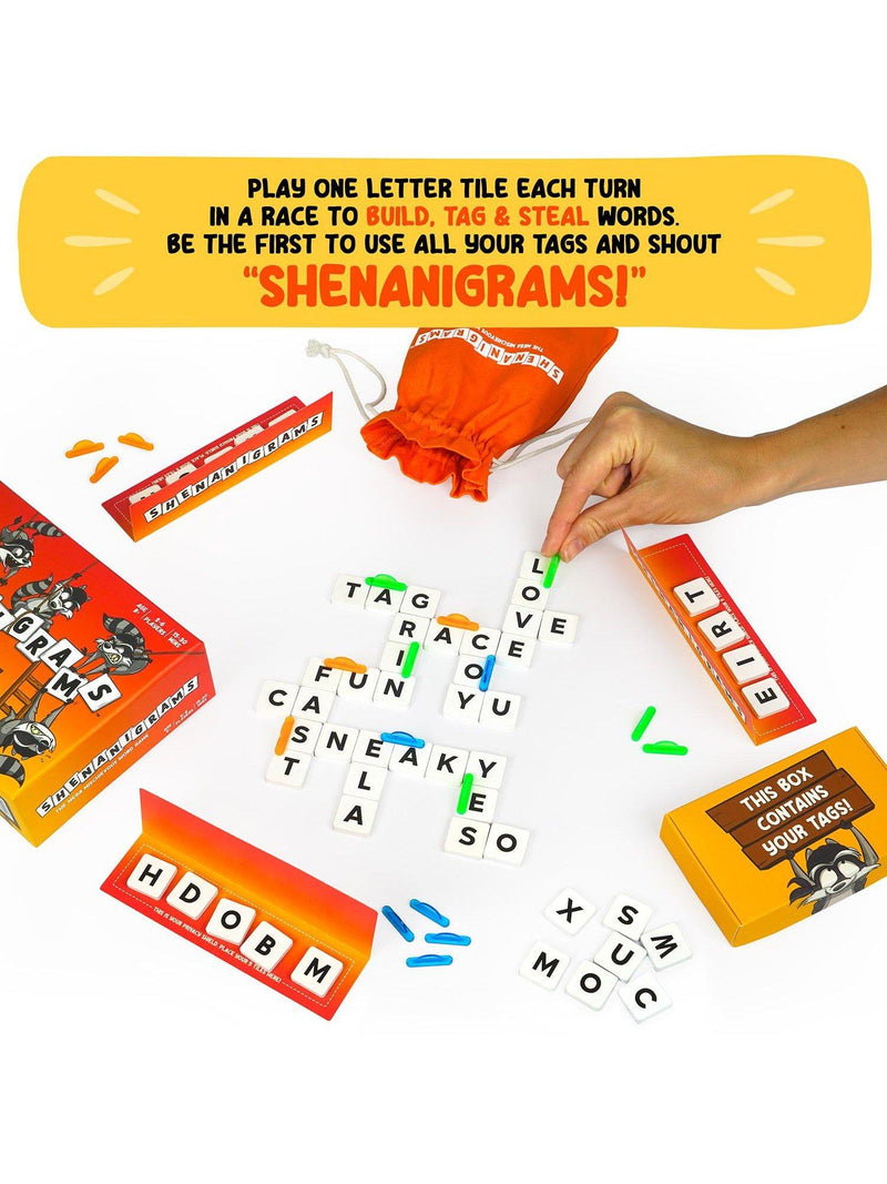 Happy Yeti Games tile-based word game for ages 8 plus - British product