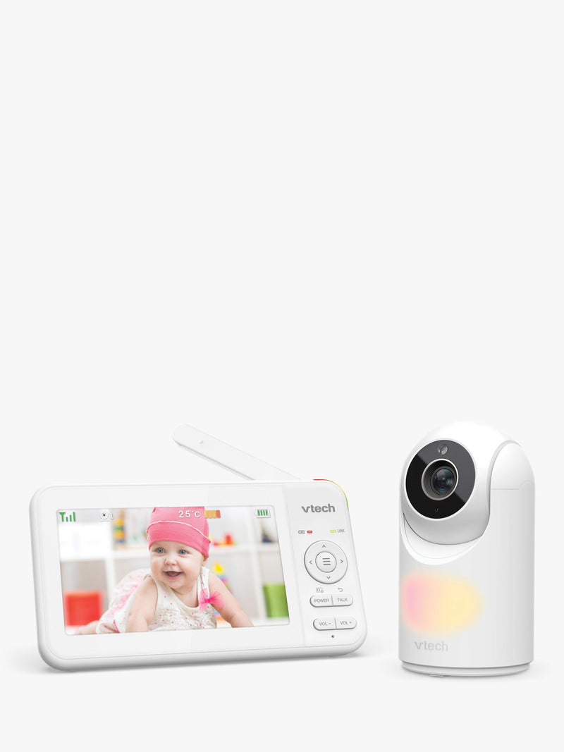 VTech 5-inch video baby monitor with night vision and temperature sensor (British brand)