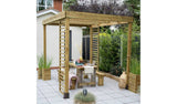 Forest Garden dining pergola H280xW304xD244cm - British product