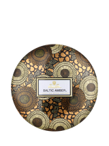 Baltic Amber Scented Three Wick Candle in Tin, 340g