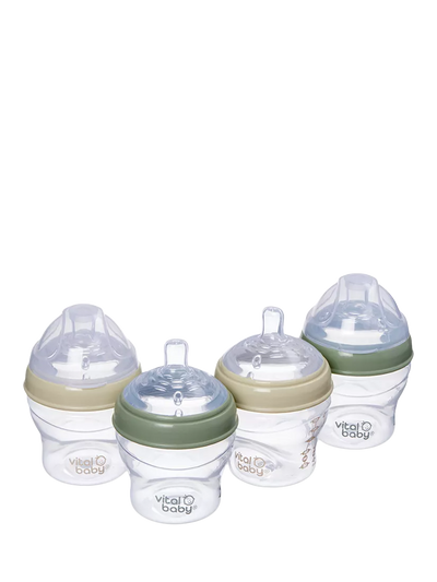 Vital Baby Nurture Breast-Like Bottle Multi Baby Feeding Bottles Pack of 4 150ml