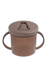 Free Flow Cup with Flip-Down Spout, 200ml, Leak-Proof, Natural Stone