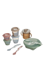 Complete Weaning Kit with Spoons, Bowl, Storage Pots, Bib, and Cup
