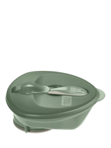 Power Suction Bowl with Chunky Spoon and Leakproof Lid, Natural Moss