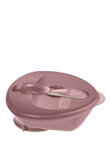 Power Suction Feeding Bowl with Chunky Spoon and Leakproof Lid for Toddlers
