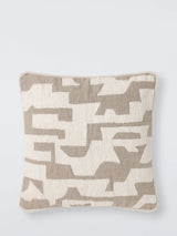 Corded Geometric Cushion in Natural