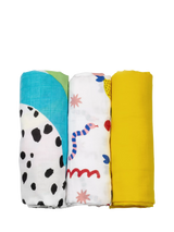 Eleanor Bowmer Large Baby Muslin Cloths Set of 3