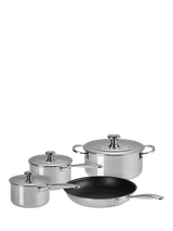 3-Ply Stainless Steel Pan and Lid Set, 4 Piece