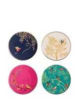 Sara Miller Chelsea Collection Fine China Round Coasters Set of 4