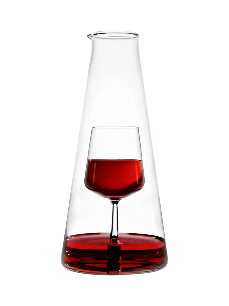 Ichendorf Milano Inbottiglia wine glass decanter Clear/Red 110ml, UK version