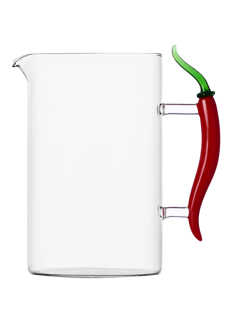 Ichendorf Milano glass jug with chilli pepper handle 150ml, UK version