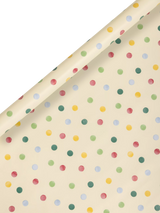 Spot Print Wrapping Paper 3 Metre Roll in Multi-coloured Design