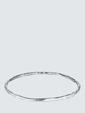 Slimline Textured Silver Bangle with Lost Wax Casting