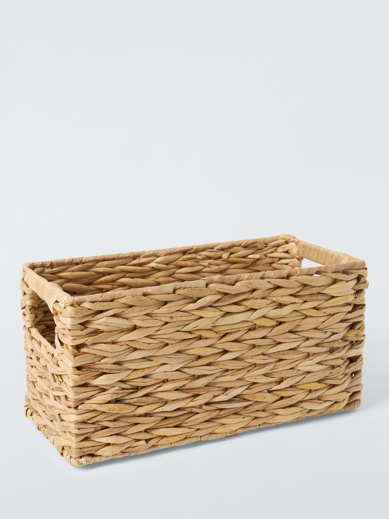 John Lewis natural bulrush storage basket with handle, small size, UK version