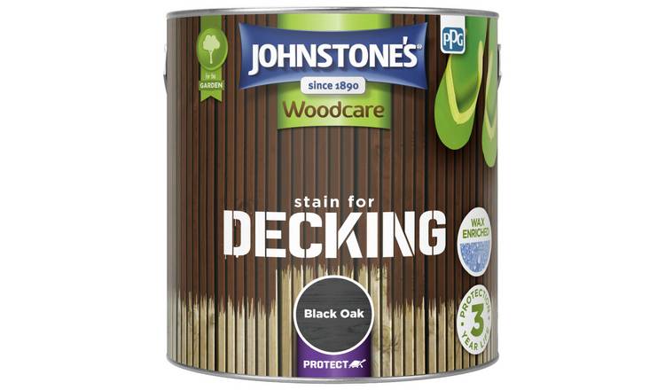 Johnstone's Black Oak decking woodstain 2.5L, UK version