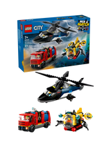 LEGO City Helicopter, Fire Engine & Submarine Remix Building Toy Set 60462