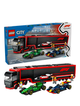 Lego City F1 Truck with RB20 & AMR24 F1 Cars Playset