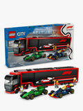 Lego F1 Truck with RB20 and AMR24 F1 Cars playset, UK version