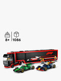 Lego F1 Truck with RB20 and AMR24 F1 Cars playset, UK version