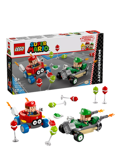 Lego Super Mario Mario Kart Baby Mario vs Baby Luigi Toy Playset