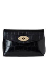 Muberry Darley Shiny Small Croc Leather Cosmetic Pouch