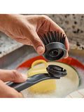 Joseph Joseph washing up brush with replacement head in graphite, UK version