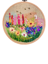 Rowandean Cosmos and Snapdragons Embroidery Kit