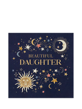 Night Sky Birthday Card for Daughter with Blank Interior