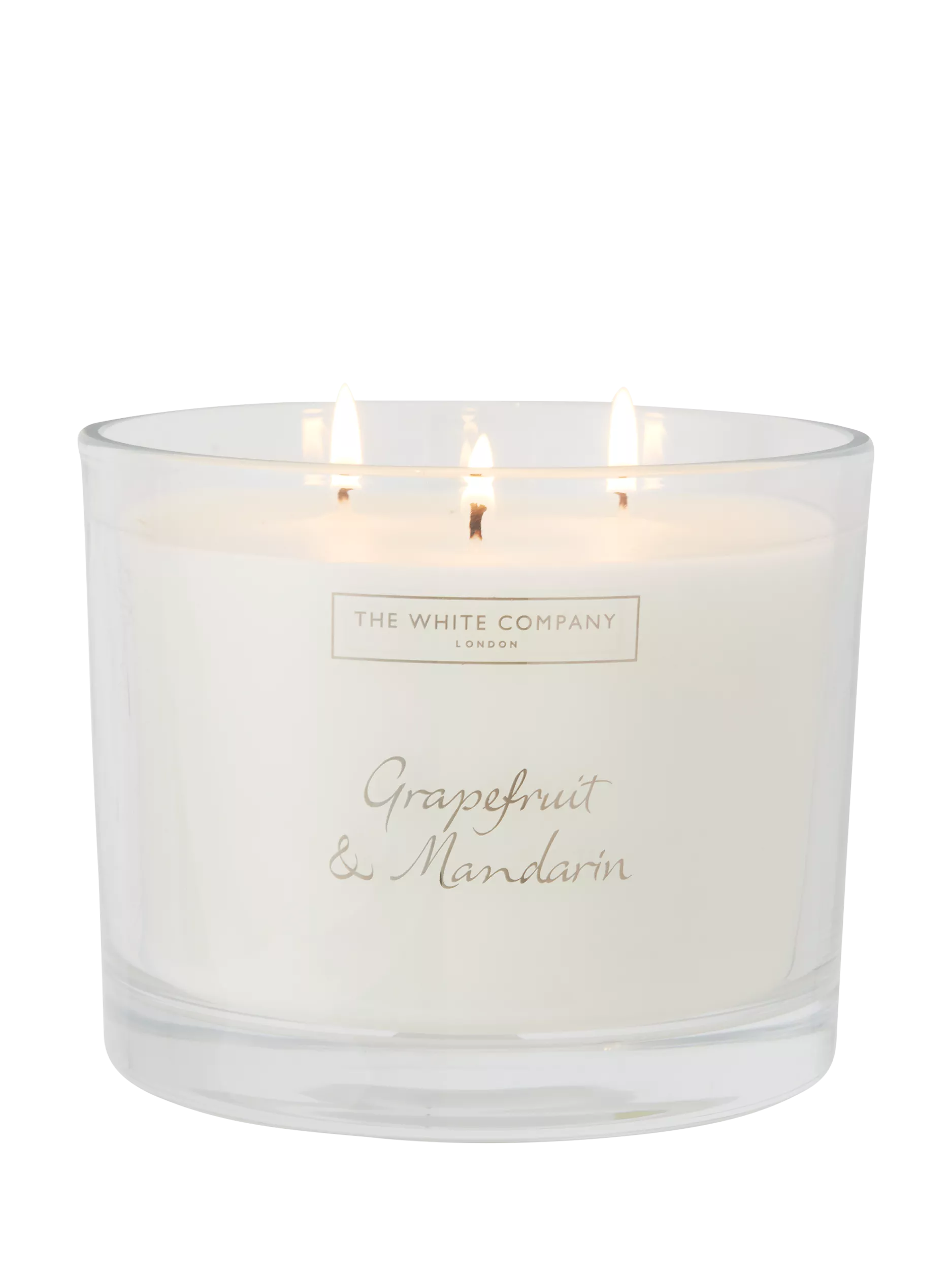 The White Company Grapefruit & Mandarin 3 Wick Scented Candle, 770g - McGrocer
