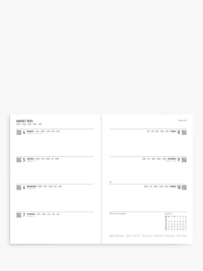 Letts A5 Conscious Week To View Mid Year Academic 2025-26 Diary