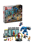 LEGO Marvel Iron Man's Laboratory Hall of Armour building toy, UK version