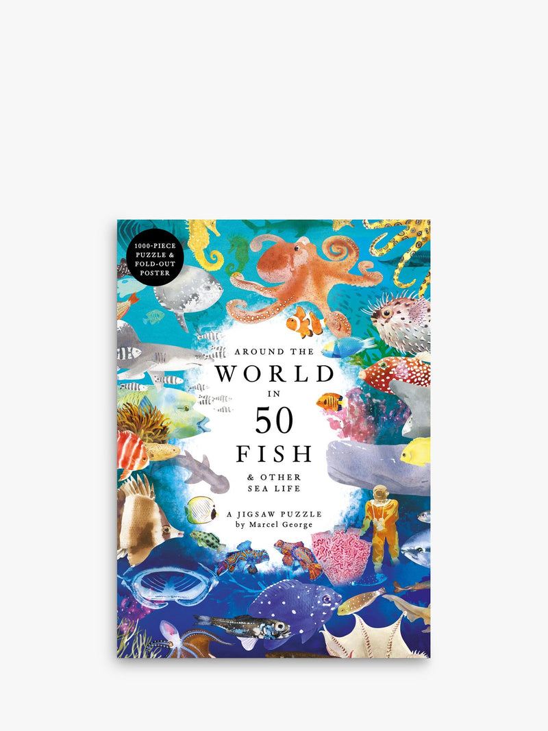 Laurence King Publishing Around the World in 50 Fish jigsaw puzzle 1000 pieces - British product