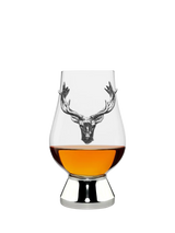 English Pewter Company Glencairn Whisky Crystal Glass Stag Tumbler 200ml