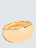 Wide Gold Plated Polished Cuff Bracelet