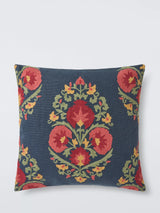 Bukhara Floral Chainstitched Cushion in Night